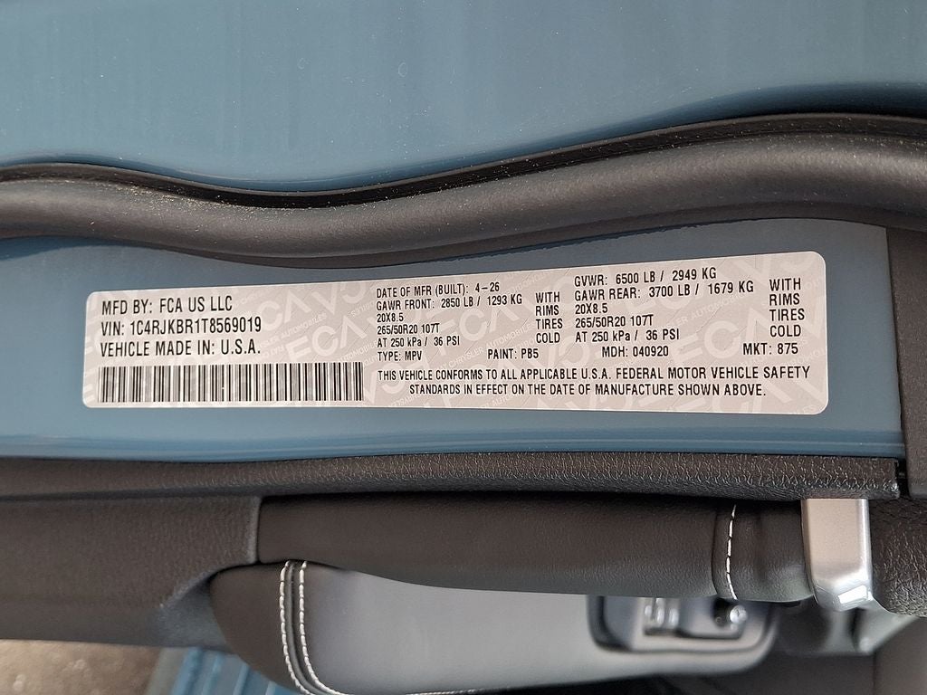 2026 Jeep Grand Cherokee L Limited Reserve