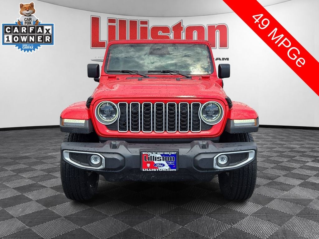 Used 2025 Jeep Wrangler 4xe Sahara 4XE with VIN 1C4RJXP64SW599458 for sale in Millville, NJ
