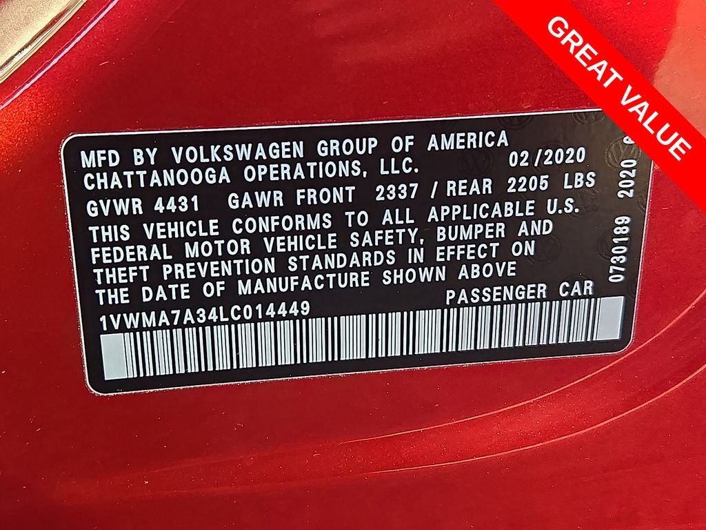 2020 Volkswagen Passat 2.0T R-Line