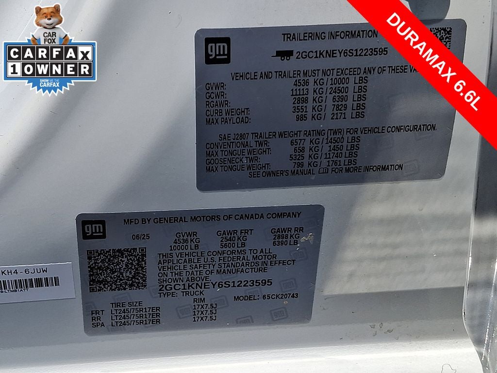 2025 Chevrolet Silverado 2500HD 4WD Crew Cab Standard Bed LT