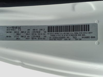 2019 RAM 3500 Tradesman Regular Cab 4x4 8' Box