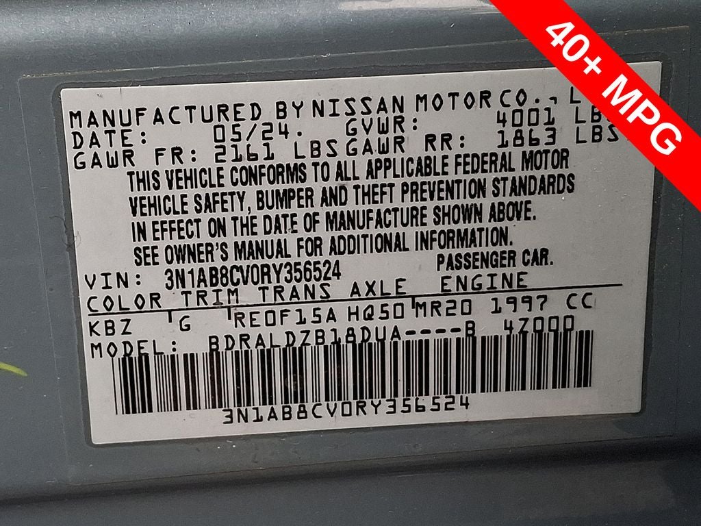 2024 Nissan Sentra SV Xtronic CVT
