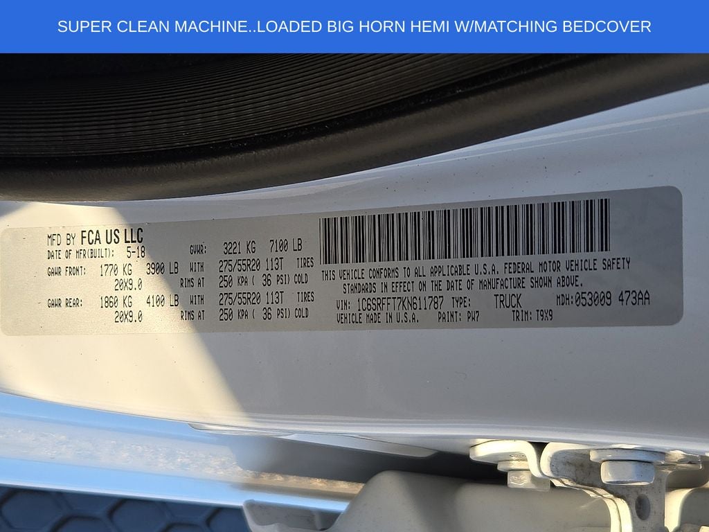 2019 RAM 1500 Big Horn/Lone Star