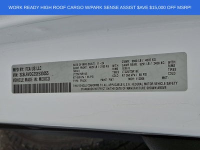 2025 RAM ProMaster 2500 High Roof