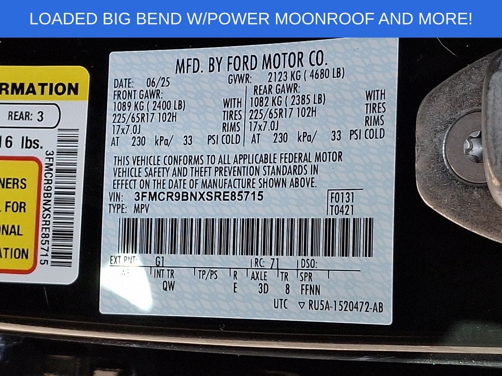 2025 Ford Bronco Sport Big Bend