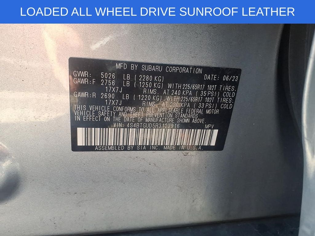 2024 Subaru Outback Wilderness SUNROOF, LEATHER