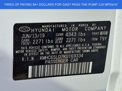 2019 Hyundai Ioniq Plug-In Hybrid Base