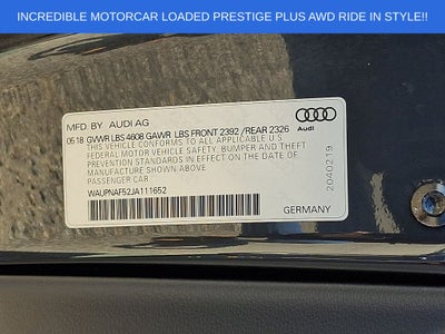 2018 Audi A5 2.0T Premium Plus quattro