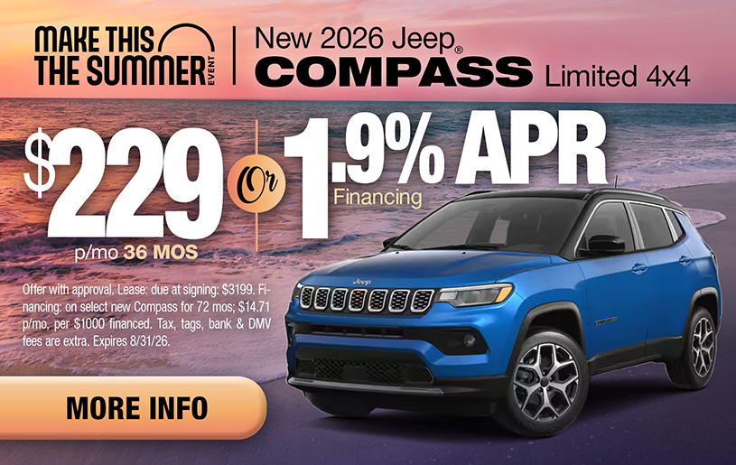 NJ Dealer Jeep Compass Lease