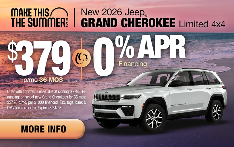 NJ Dealer Grand Cherokee Lease Offer