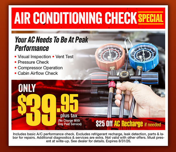 Complimentary A/C Summer Check Up