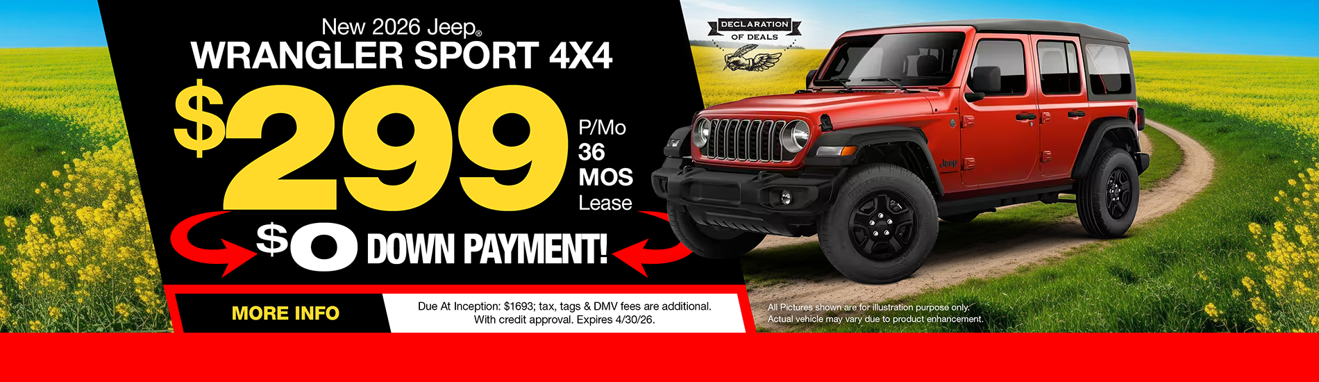 NJ Dealer Wrangler Special Lease