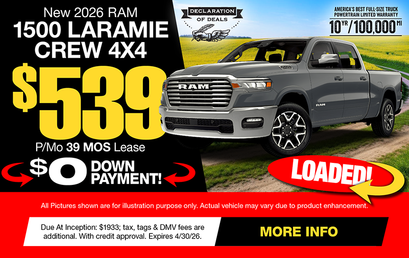 NJ Dealer Ram 1500 Lease