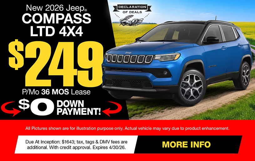 NJ Dealer Jeep Compass Lease