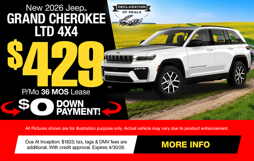 NJ Dealer Grand Cherokee Lease Offer