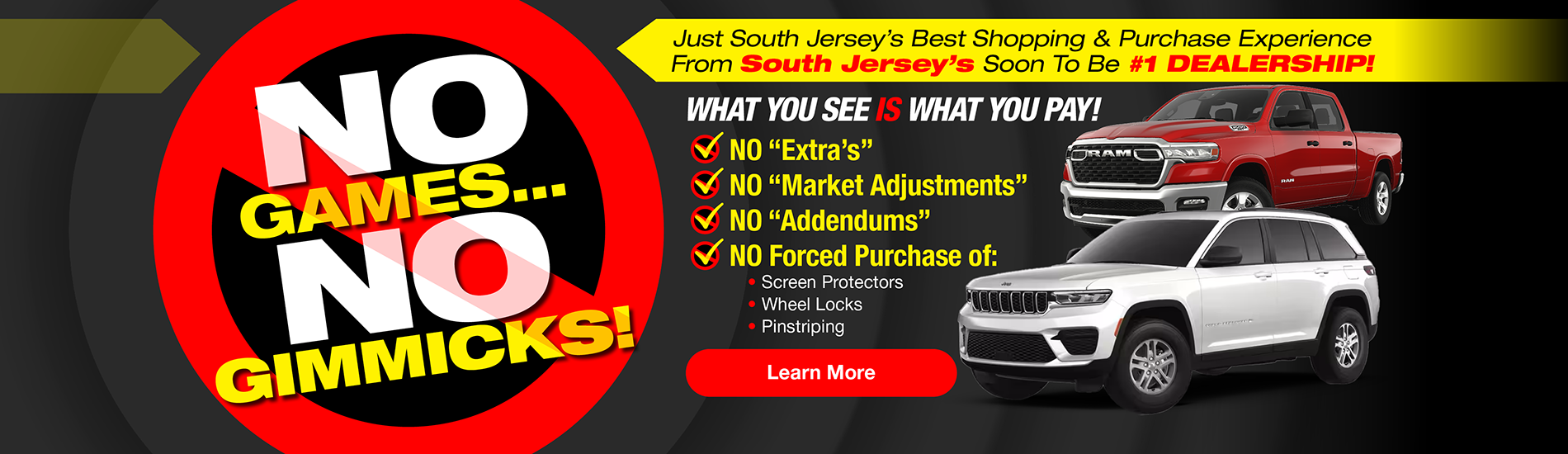 NO GAMES... NO GIMMICKS!