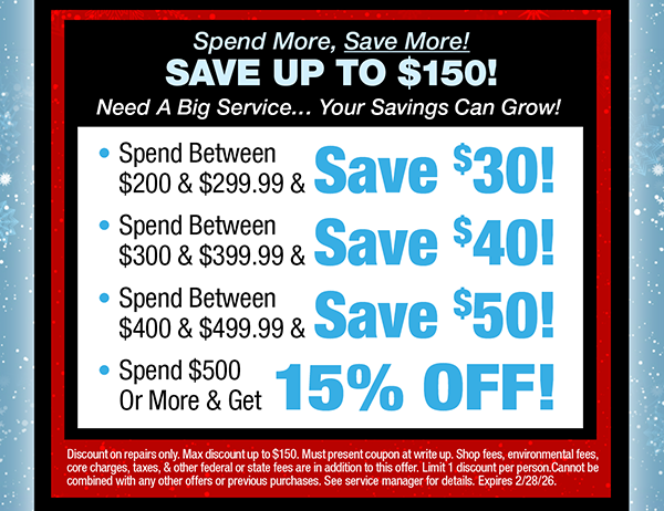 Save Up To $150.00