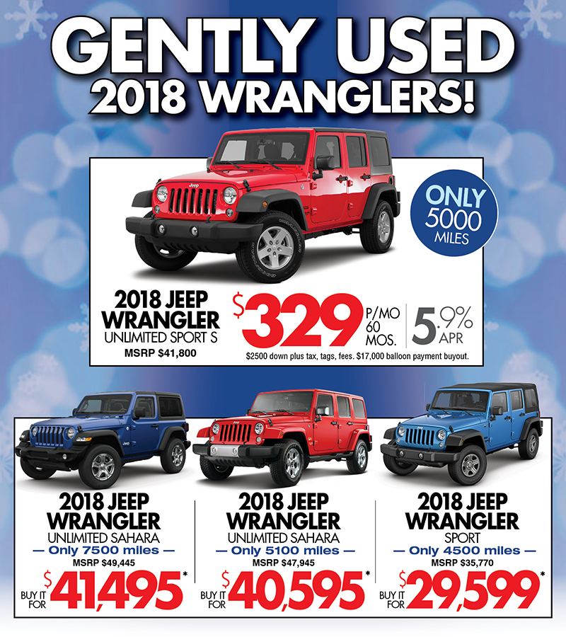 Jeep Wrangler 2018 Specials