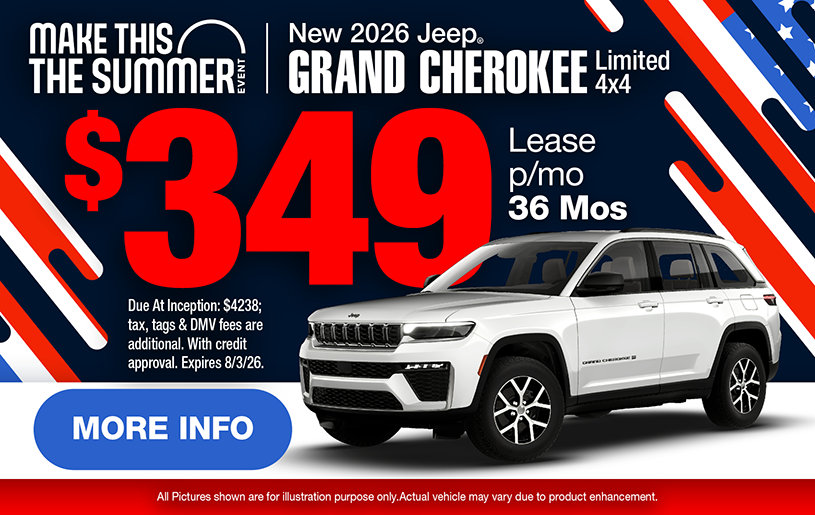 NJ Dealer Grand Cherokee Lease Offer