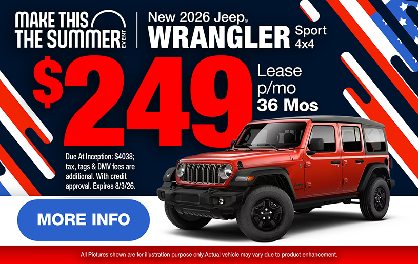 NJ Dealer Wrangler Special Lease