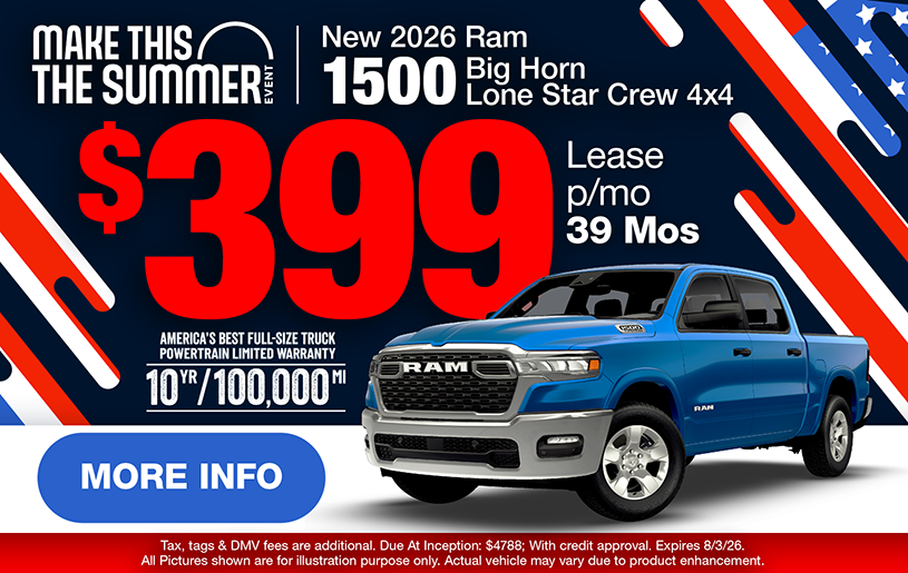 NJ Dealer Ram 1500 Lease