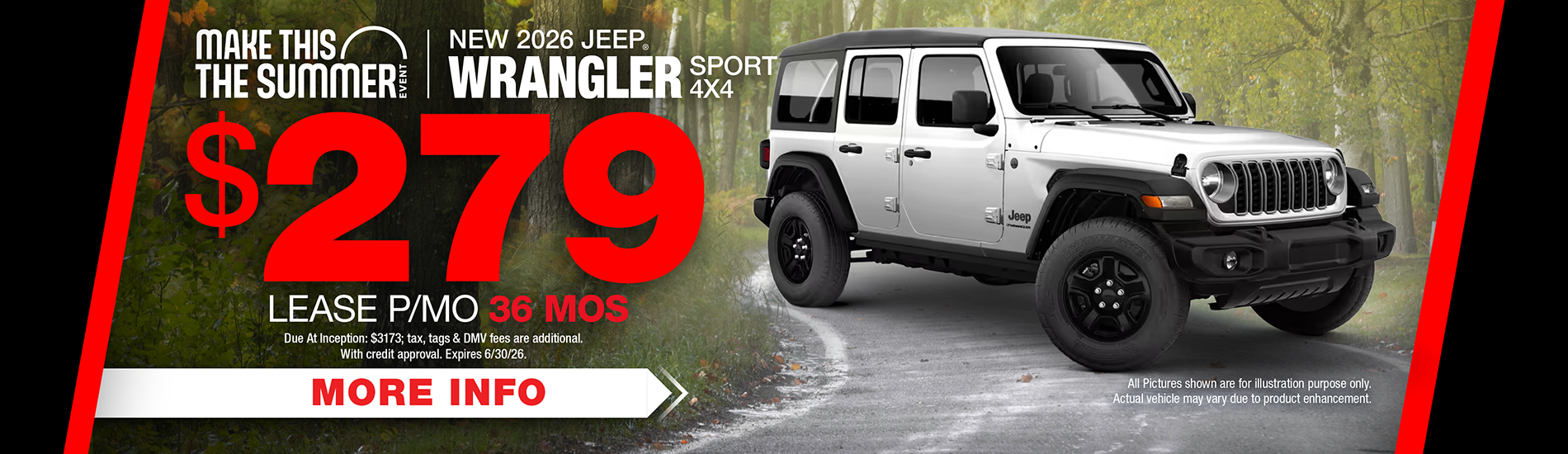 NJ Dealer Wrangler Special Lease
