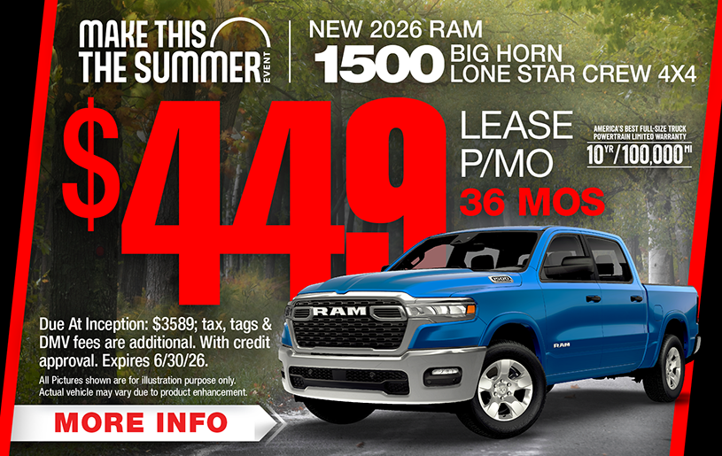 NJ Dealer Ram 1500 Lease