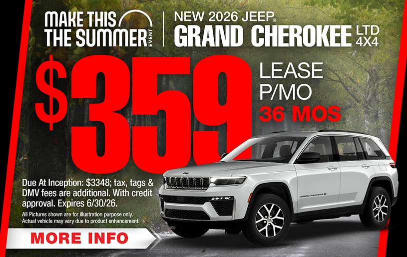 NJ Dealer Grand Cherokee Lease Offer
