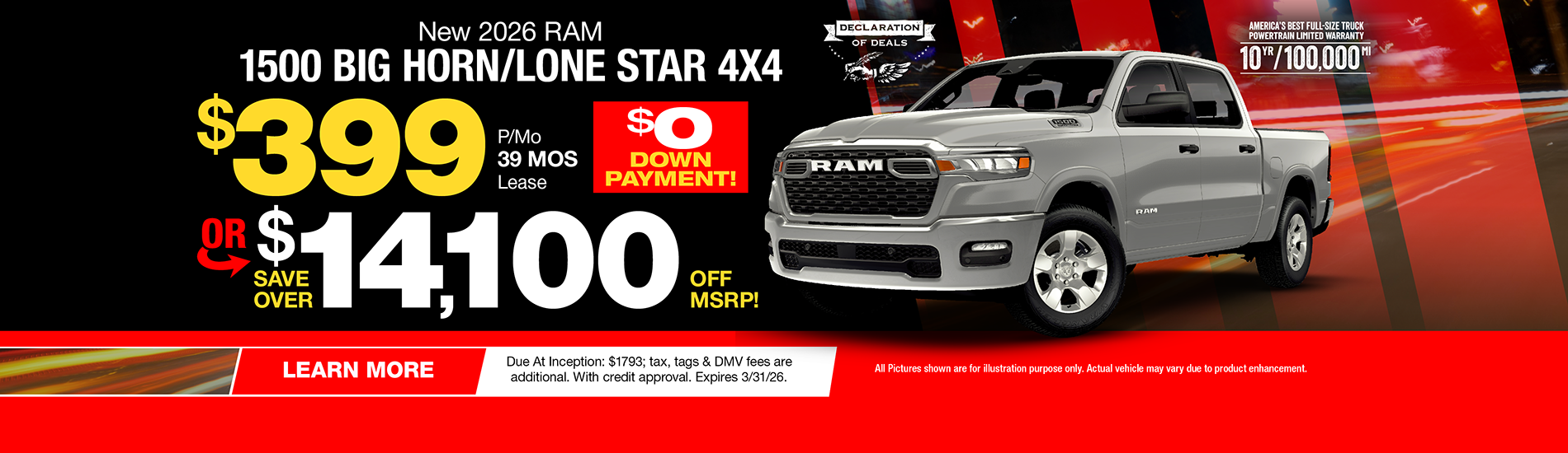 NJ Dealer Ram 1500 Lease