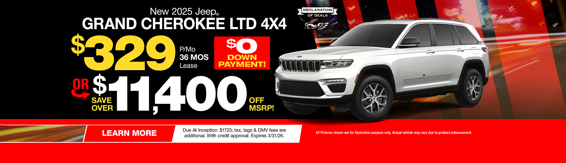 NJ Dealer Grand Cherokee Lease Offer