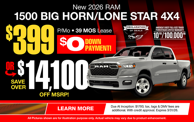 NJ Dealer Ram 1500 Lease
