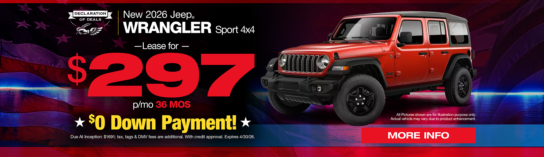 NJ Dealer Wrangler Special Lease