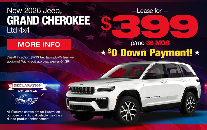 NJ Dealer Grand Cherokee Lease Offer