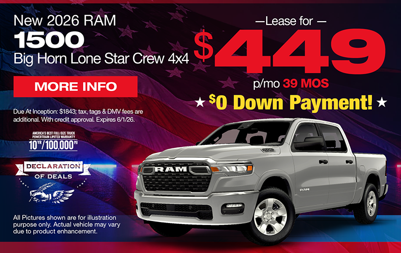 NJ Dealer Ram 1500 Lease