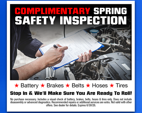 Complimentary Spring Safety Inspection