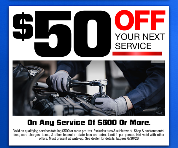 $50 Off Your Next Service!