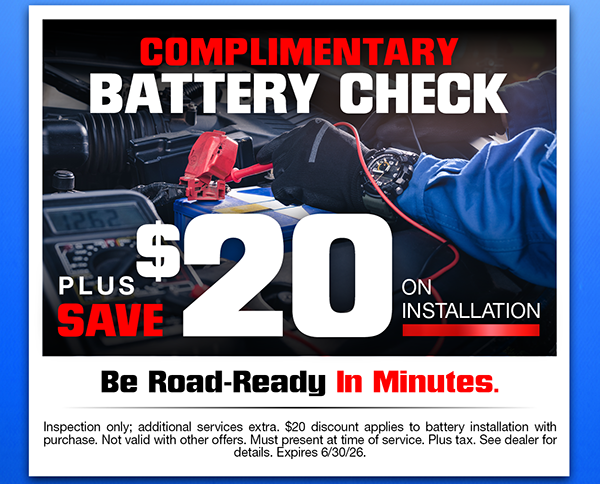 Complimentary Battery Check