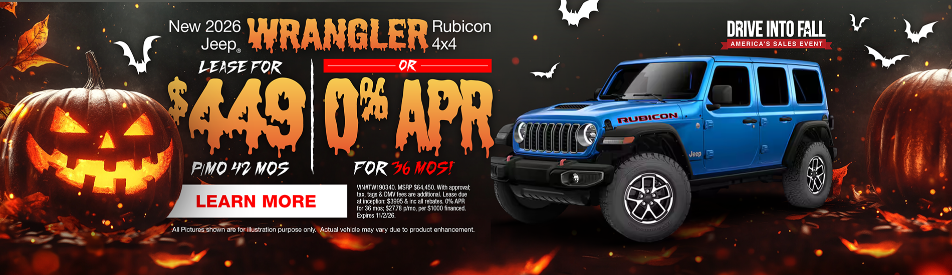 NJ Dealer Wrangler Special Lease
