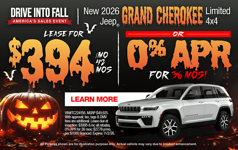 NJ Dealer Grand Cherokee Lease Offer