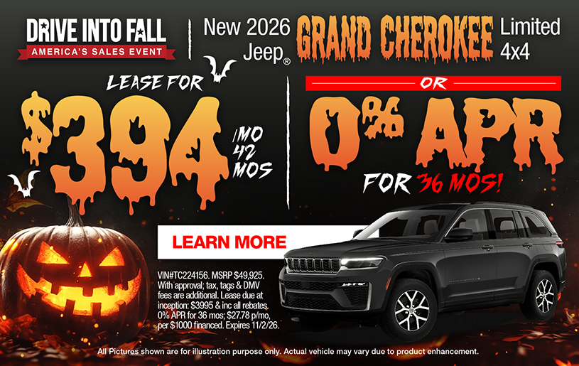 NJ Dealer Grand Cherokee Lease Offer