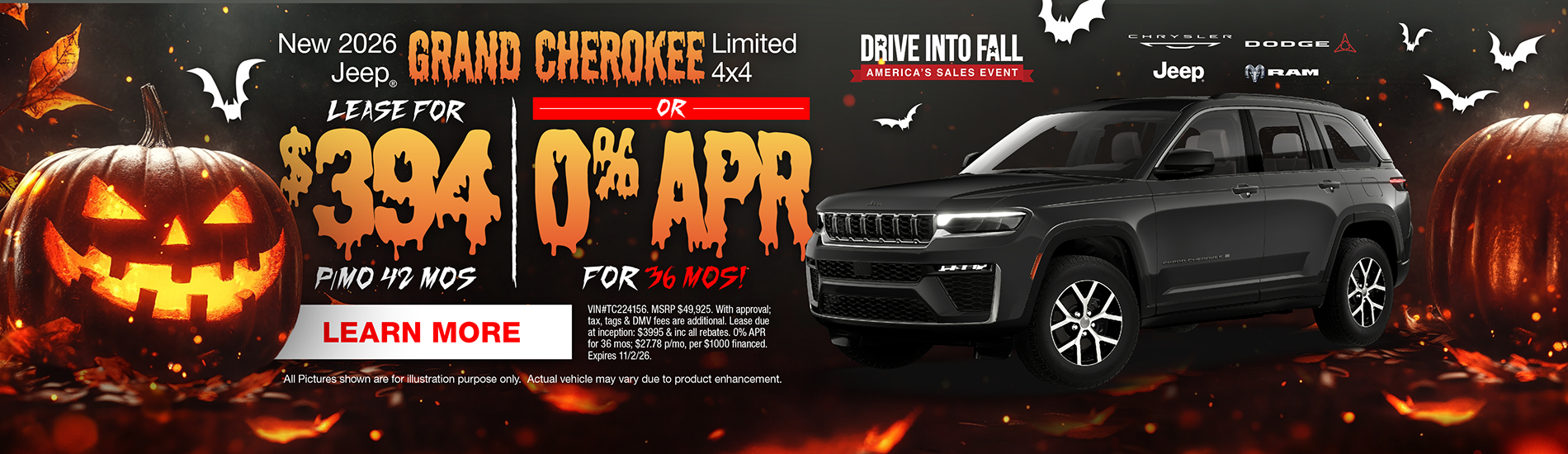 NJ Dealer Grand Cherokee Lease Offer