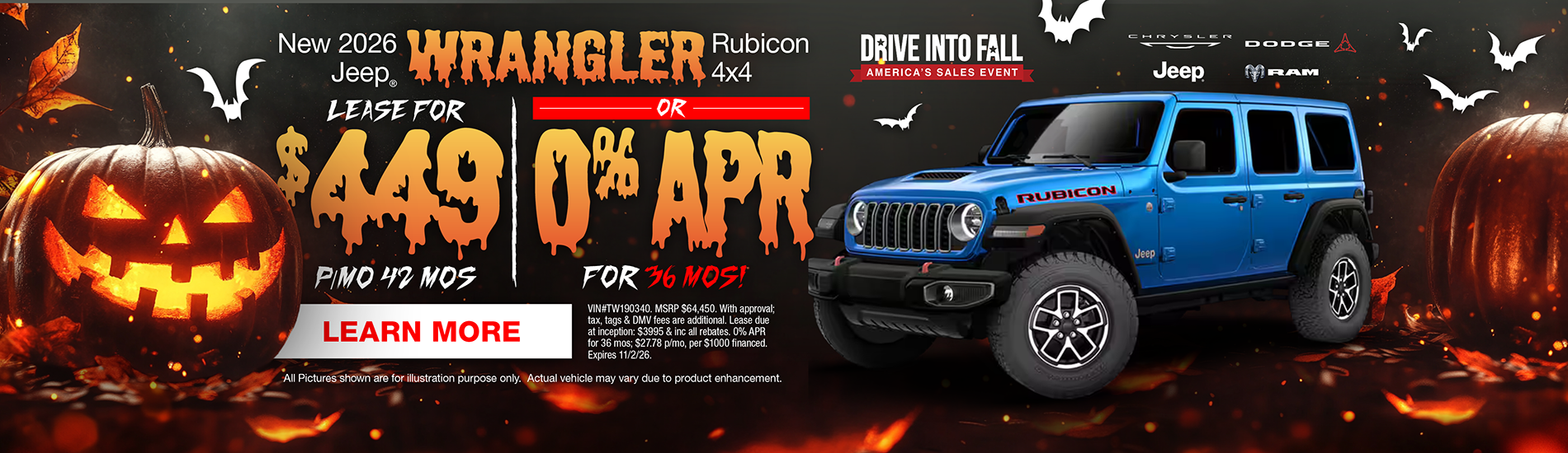 NJ Dealer Wrangler Special Lease