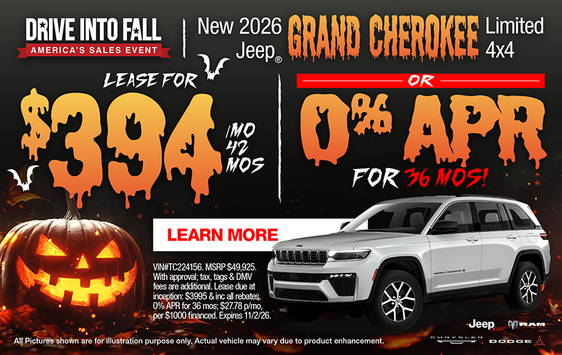 NJ Dealer Grand Cherokee Lease Offer