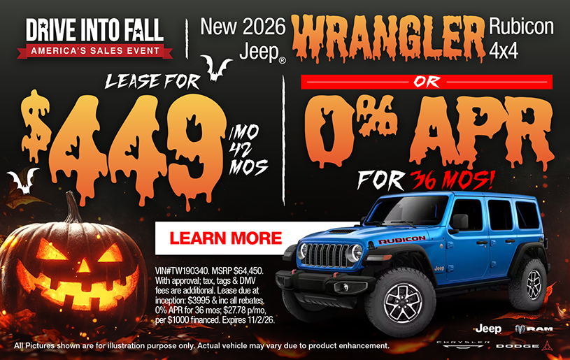 NJ Dealer Wrangler Special Lease
