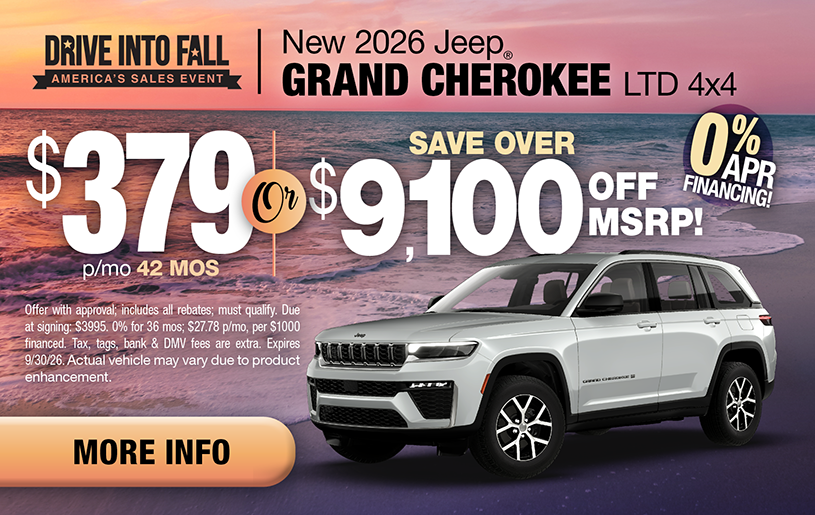 NJ Dealer Grand Cherokee Lease Offer