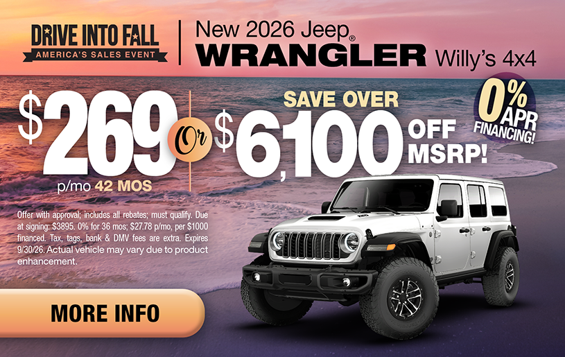 NJ Dealer Wrangler Special Lease